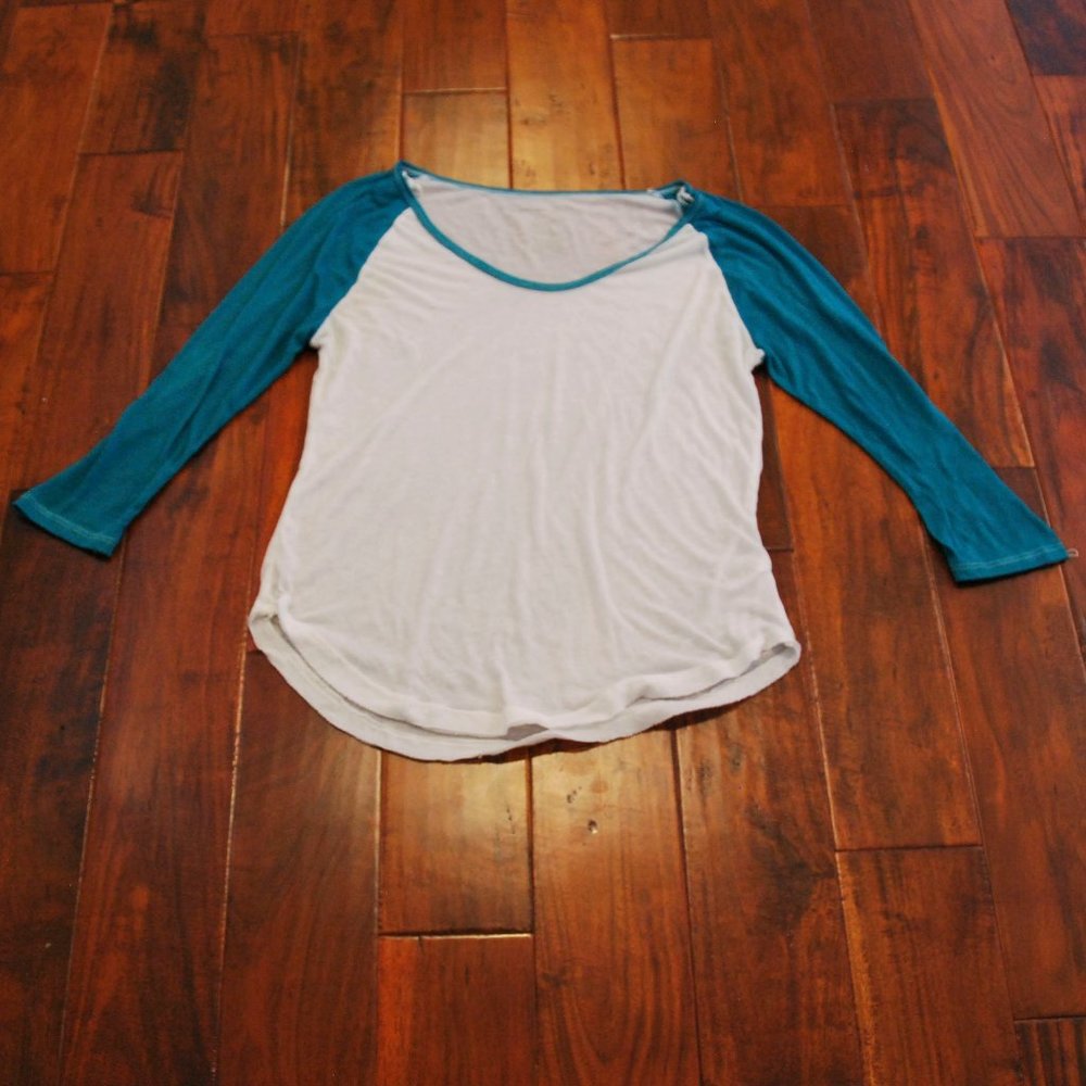 Aeropostale Teal Sleeve Shirt